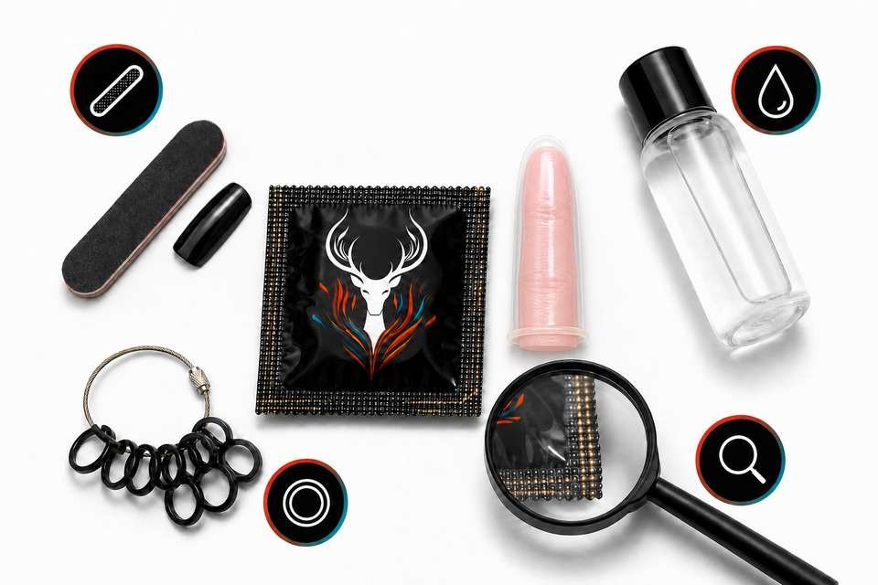 Transparent lubricated finger condom prevention checklist